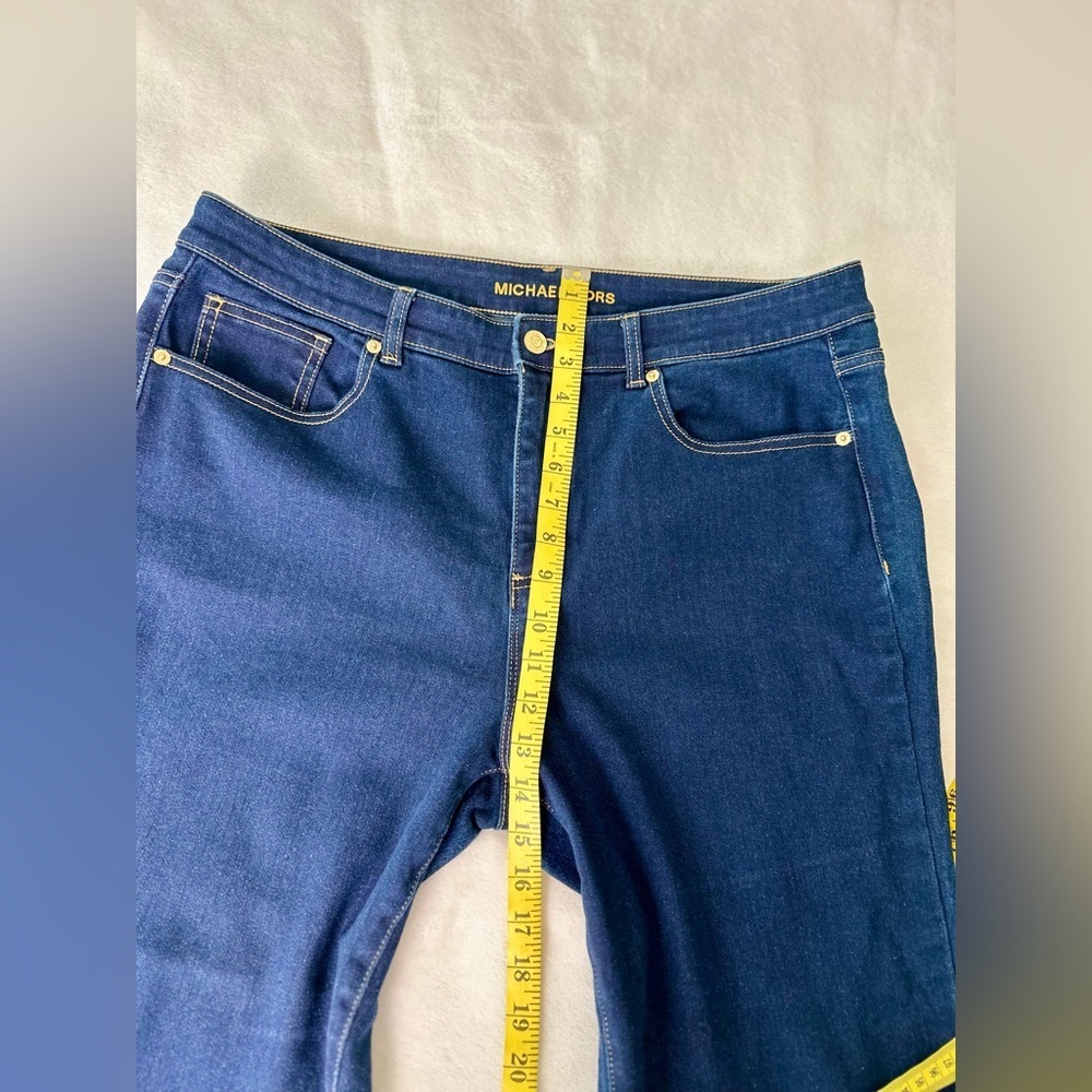 Michael Kors Selma Skinny Jeans In Dark Wash Blue Denim Size 16 - Picture 6 of 12